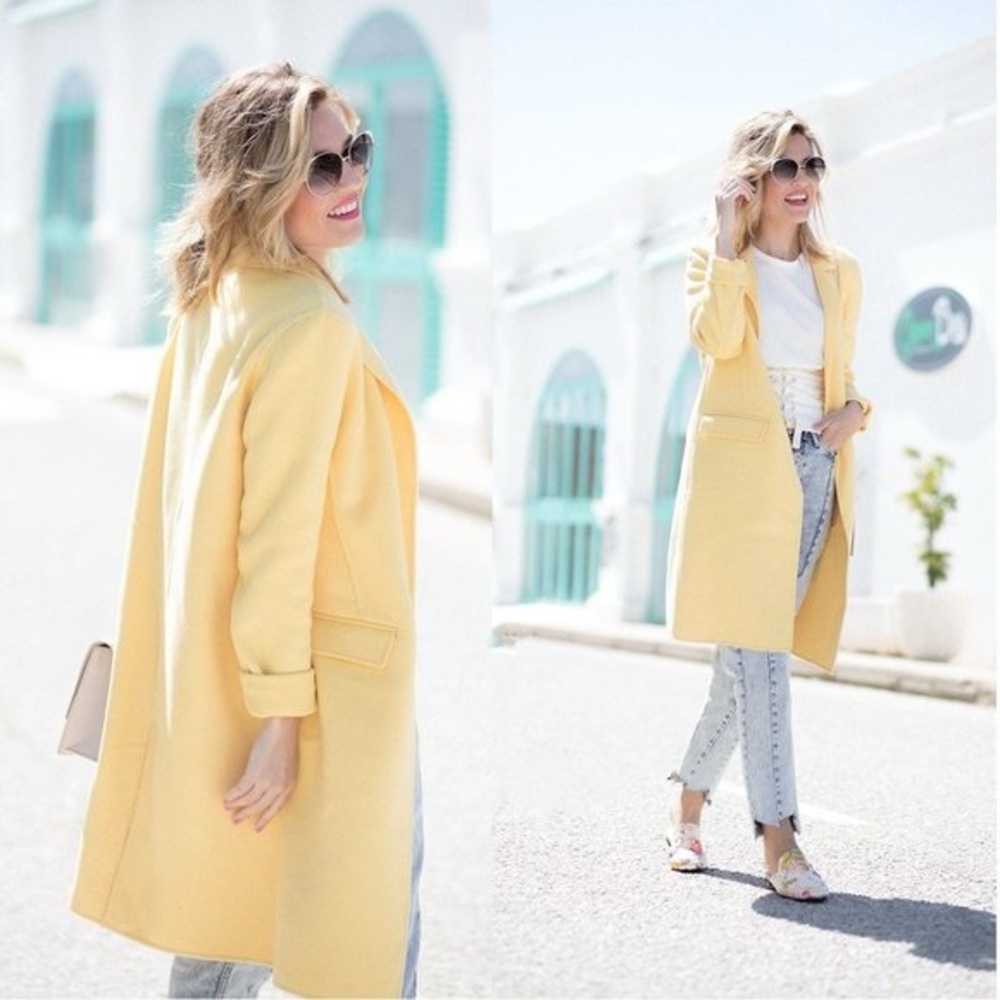 Zara Yellow Women's Blazer Coat size Small